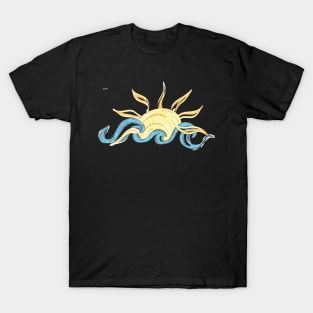 Ocean and Sun - Beach - gifts - trendy cute T-Shirt